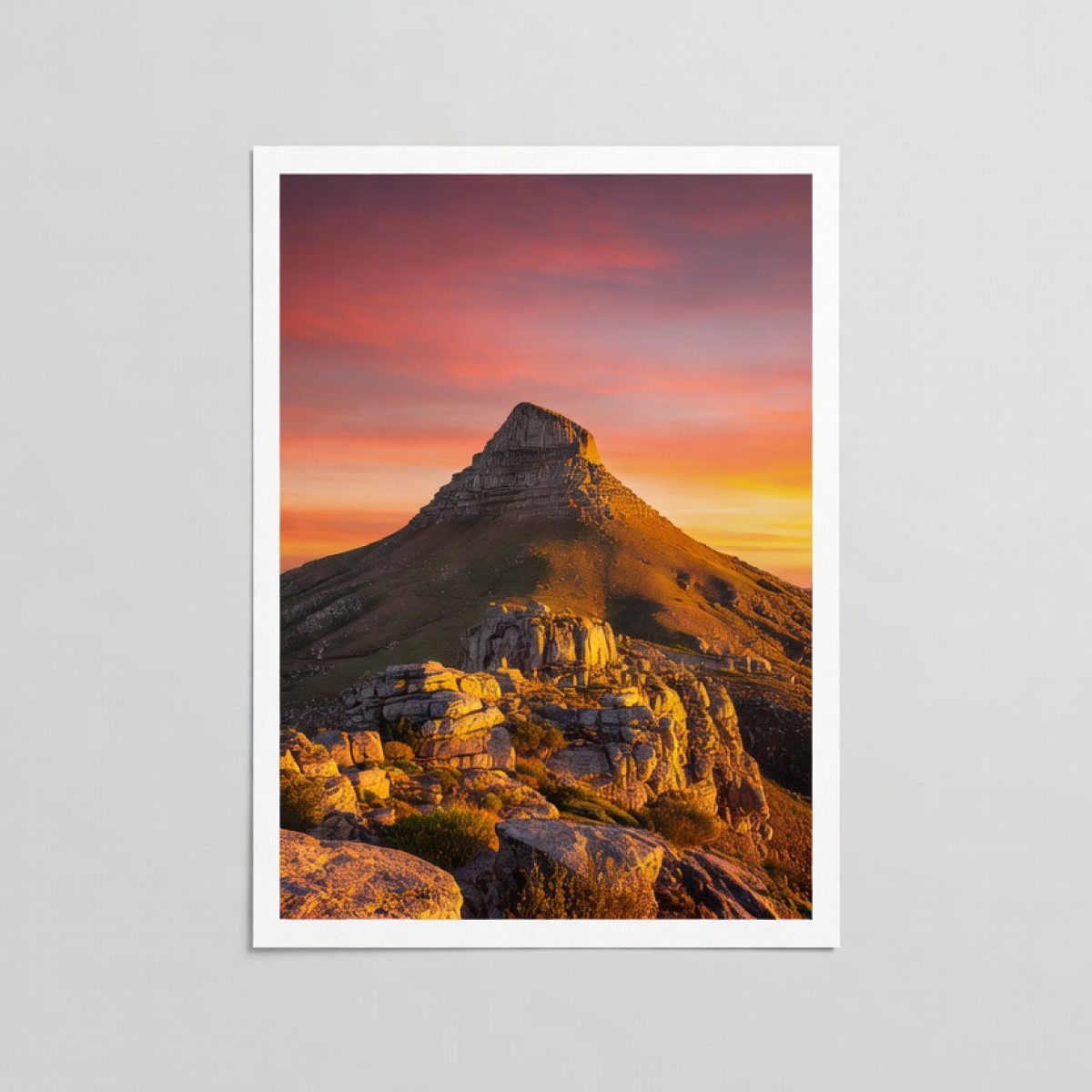Lion's Head Sunset Print A2